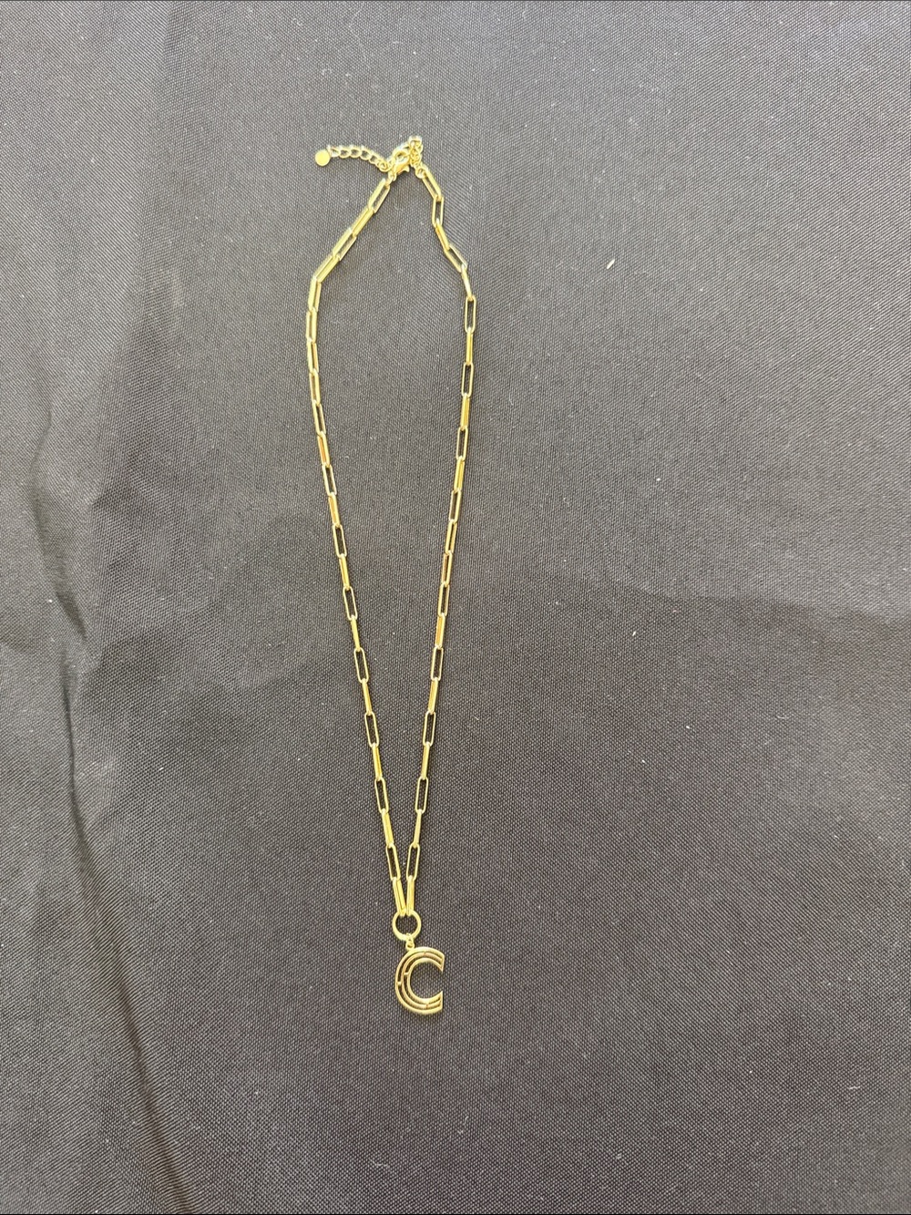 Evereve Gold-Tone letter C Link Necklace